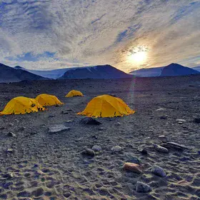 Base camp in the Taylor Valley, Antarctica